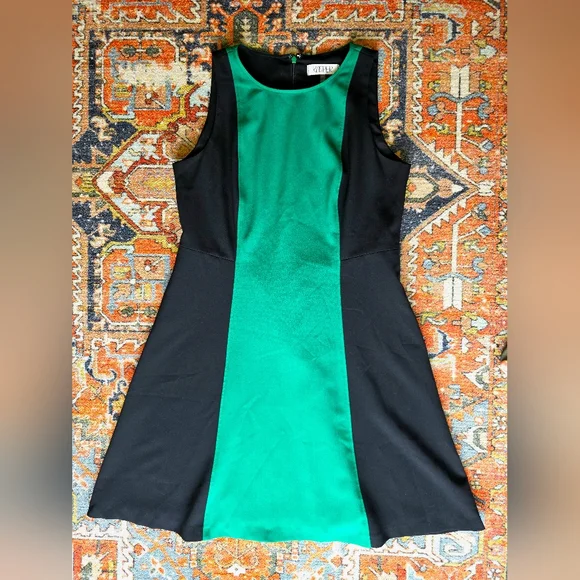 green emerald velvet dress Dress Work By Kasper In Blue & Green, Size: 4